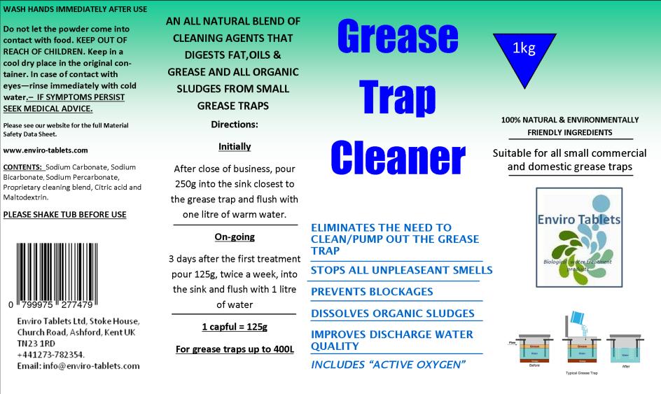 Enviro Tablets Grease Trap products